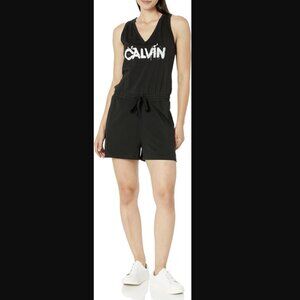 Calvin Klein womens Relax Designer Logo Romper